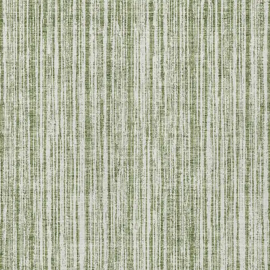 Green And Ivory Striped Washable Indoor Outdoor Area Rug Photo 4
