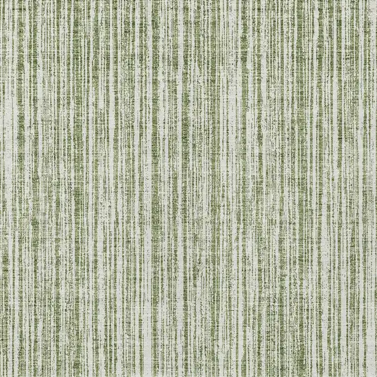 Green And Ivory Striped Washable Indoor Outdoor Area Rug Photo 4