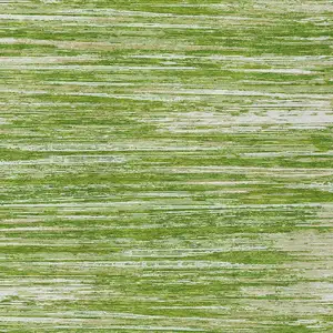 Photo of Green And Ivory Striped Washable Indoor Outdoor Area Rug
