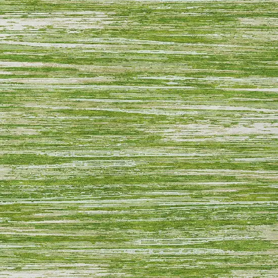 Green And Ivory Striped Washable Indoor Outdoor Area Rug Photo 6