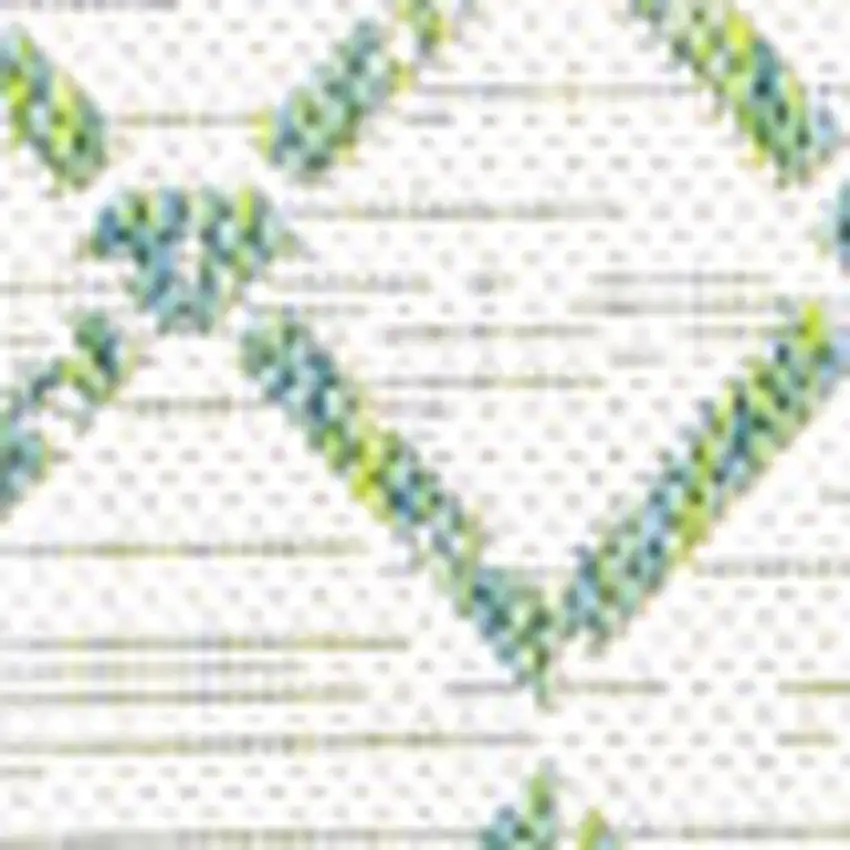 Green And Ivory Trellis Indoor Outdoor Area Rug Photo 2