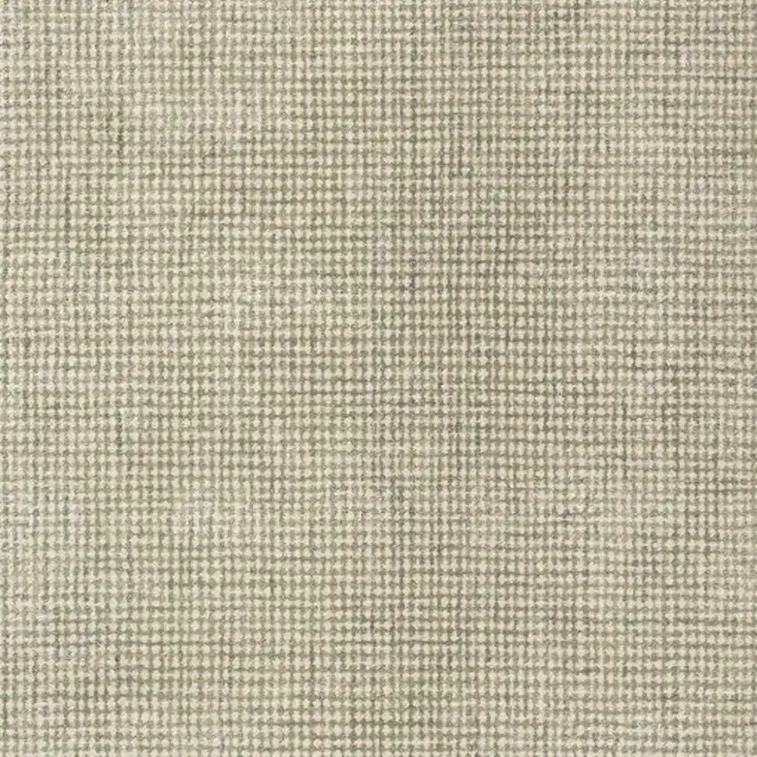 Green And Ivory Wool Polka Dot Hand Tufted Square Rug Photo 4