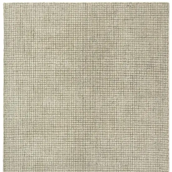 Green And Ivory Wool Polka Dot Hand Tufted Square Rug Photo 5