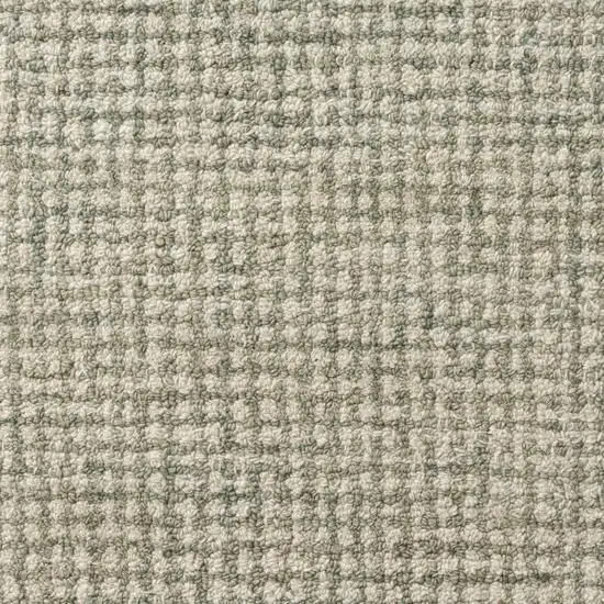 Green And Ivory Wool Polka Dot Hand Tufted Square Rug Photo 9