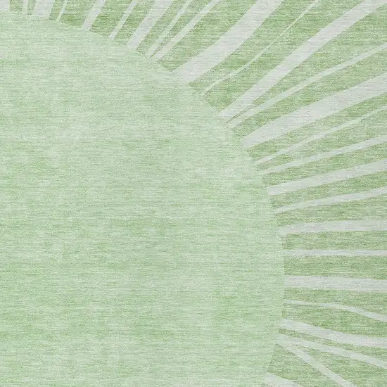 Green And Mint Green Abstract Washable Indoor Outdoor Area Rug Photo 5