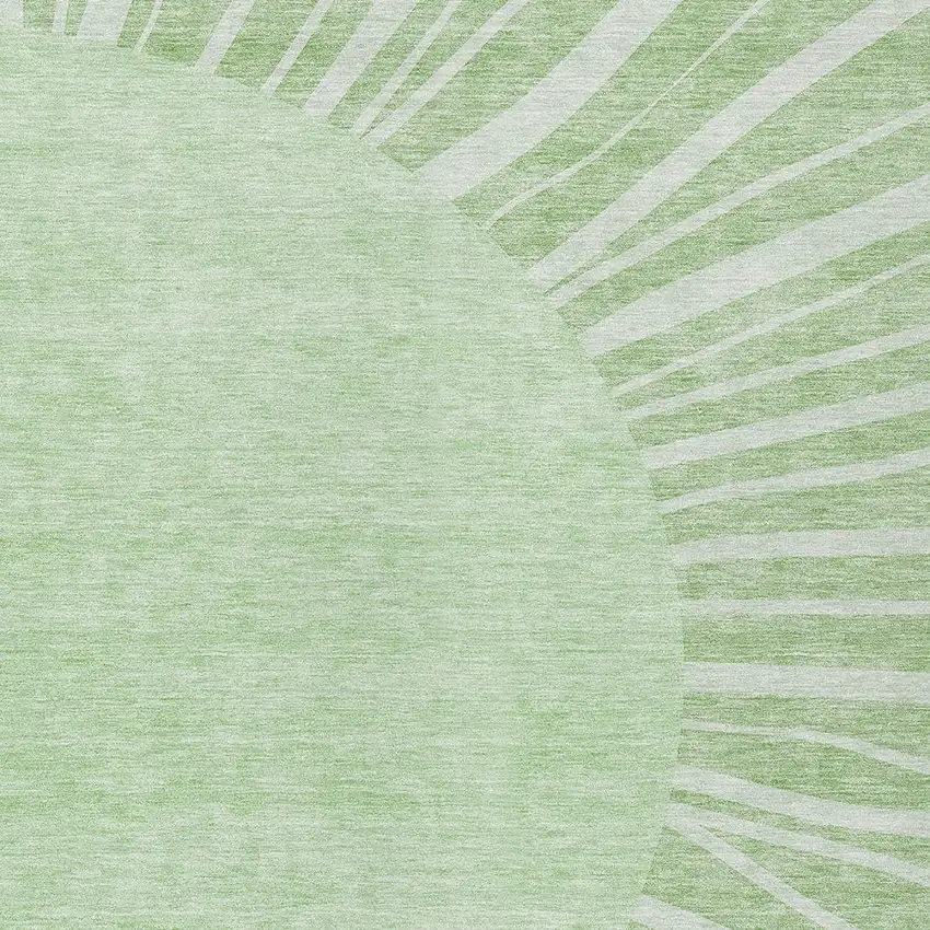 Green And Mint Green Abstract Washable Indoor Outdoor Area Rug Photo 5