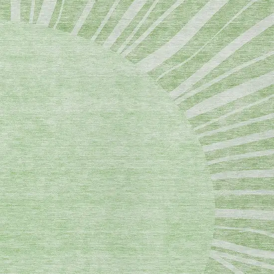 Green And Mint Green Abstract Washable Indoor Outdoor Area Rug Photo 5