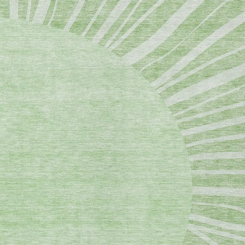 Green And Mint Green Abstract Washable Indoor Outdoor Area Rug Photo 5