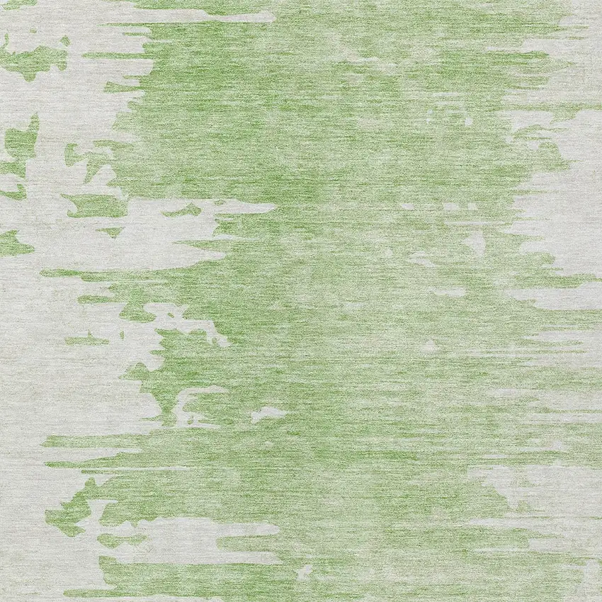 Green And Mint Green Abstract Washable Indoor Outdoor Area Rug Photo 5