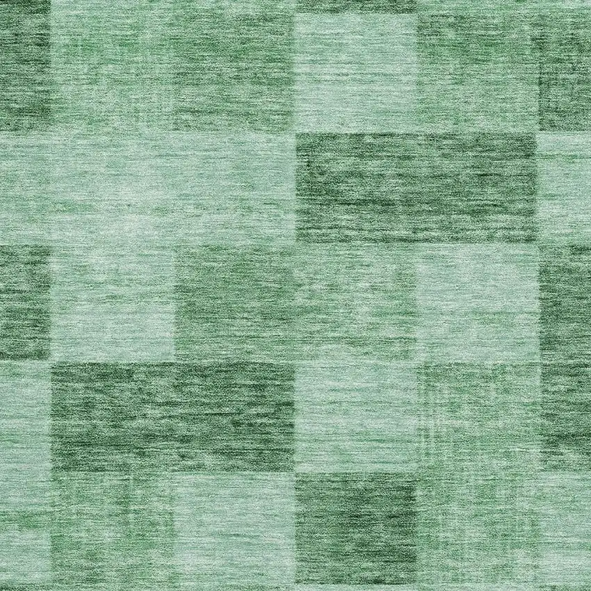 Green And Mint Green Geometric Washable Area Rug With UV Protection Photo 2
