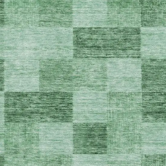 Green And Mint Green Geometric Washable Area Rug With UV Protection Photo 2