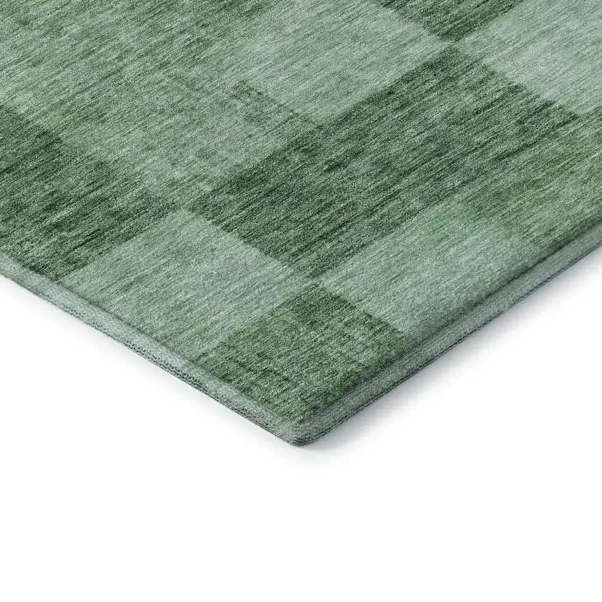 Green And Mint Green Geometric Washable Area Rug With UV Protection Photo 7
