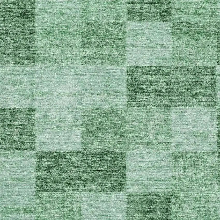 Green And Mint Green Geometric Washable Area Rug With UV Protection Photo 2