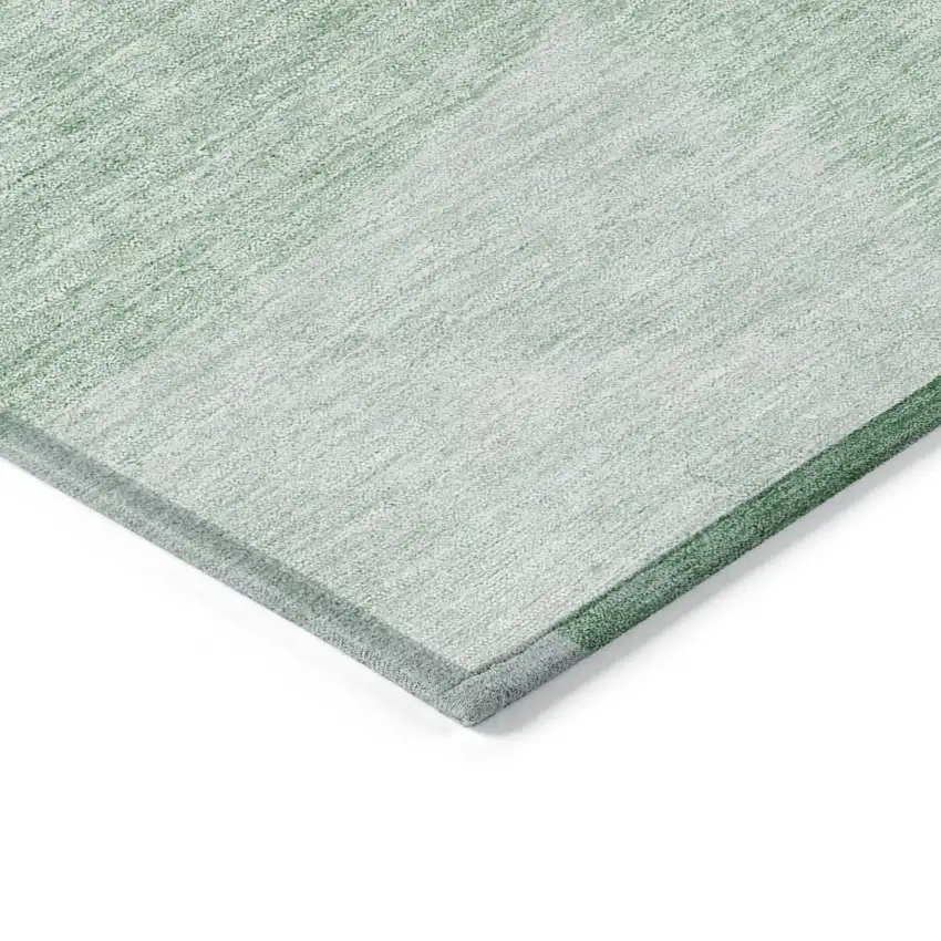 Green And Mint Green Geometric Washable Indoor Outdoor Area Rug Photo 5