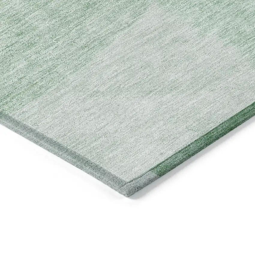 Green And Mint Green Geometric Washable Indoor Outdoor Area Rug Photo 5