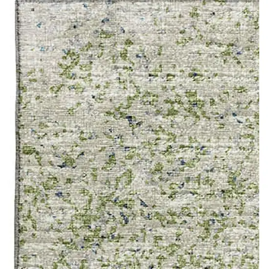 Green And Navy Blue Abstract Washable Indoor Outdoor Area Rug Photo 4