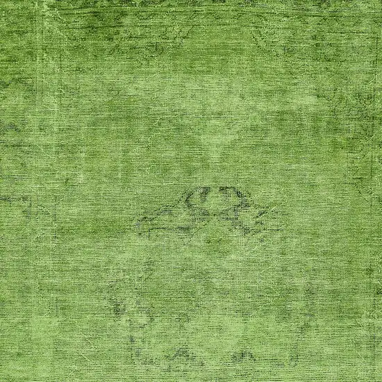 Green And Olive Green Oriental Washable Indoor Outdoor Area Rug Photo 5