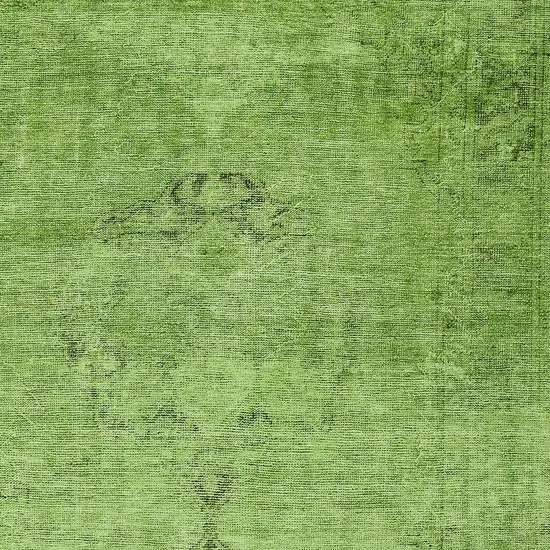 Green And Olive Green Oriental Washable Indoor Outdoor Area Rug Photo 5