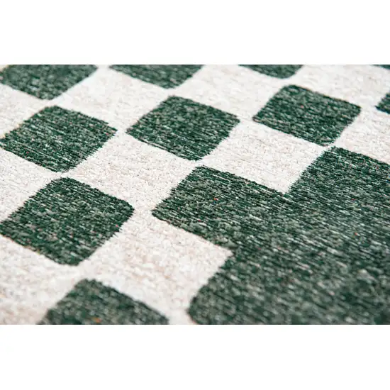 Green And Orange Geometric Washable Area Rug Photo 9