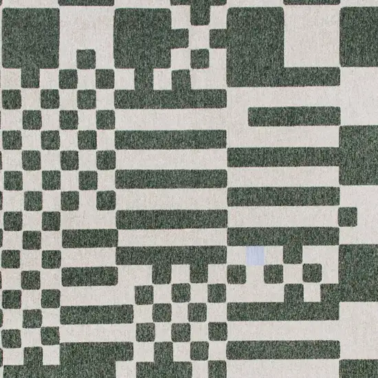 Green And Orange Geometric Washable Area Rug Photo 3