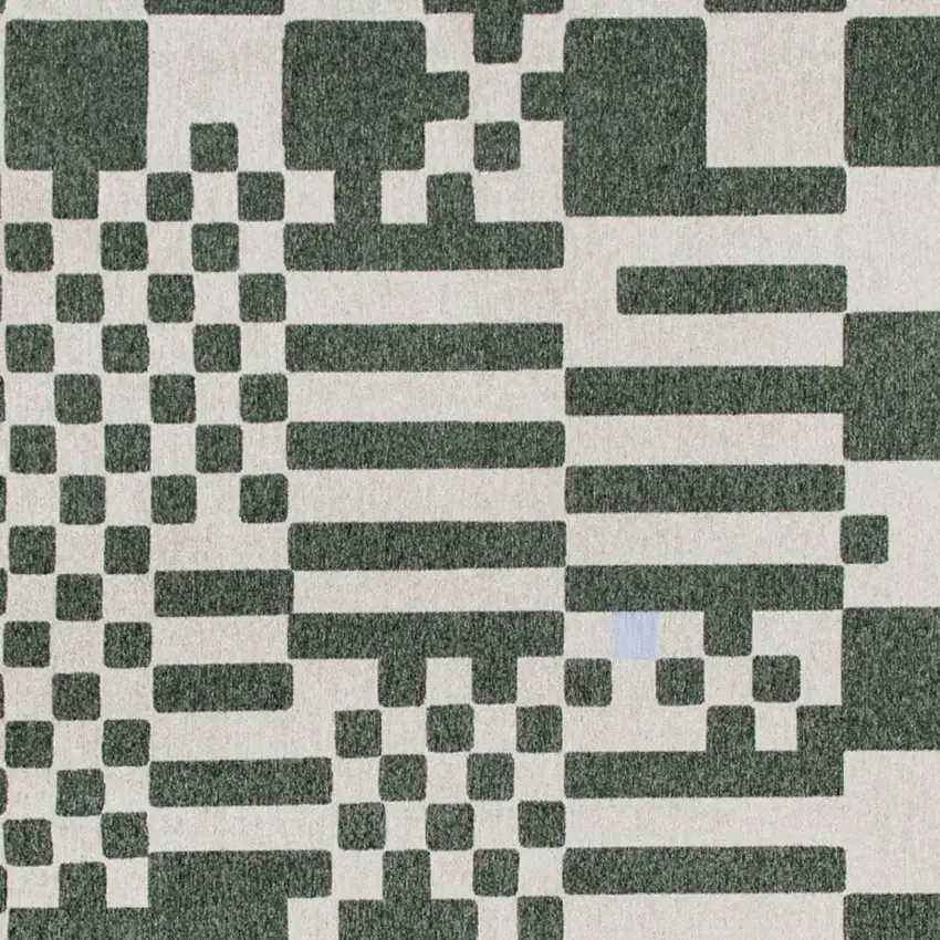 Green And Orange Geometric Washable Area Rug Photo 3