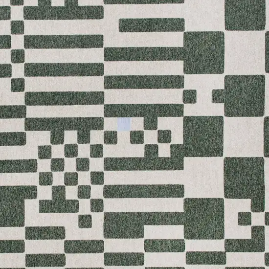 Green And Orange Geometric Washable Area Rug Photo 3