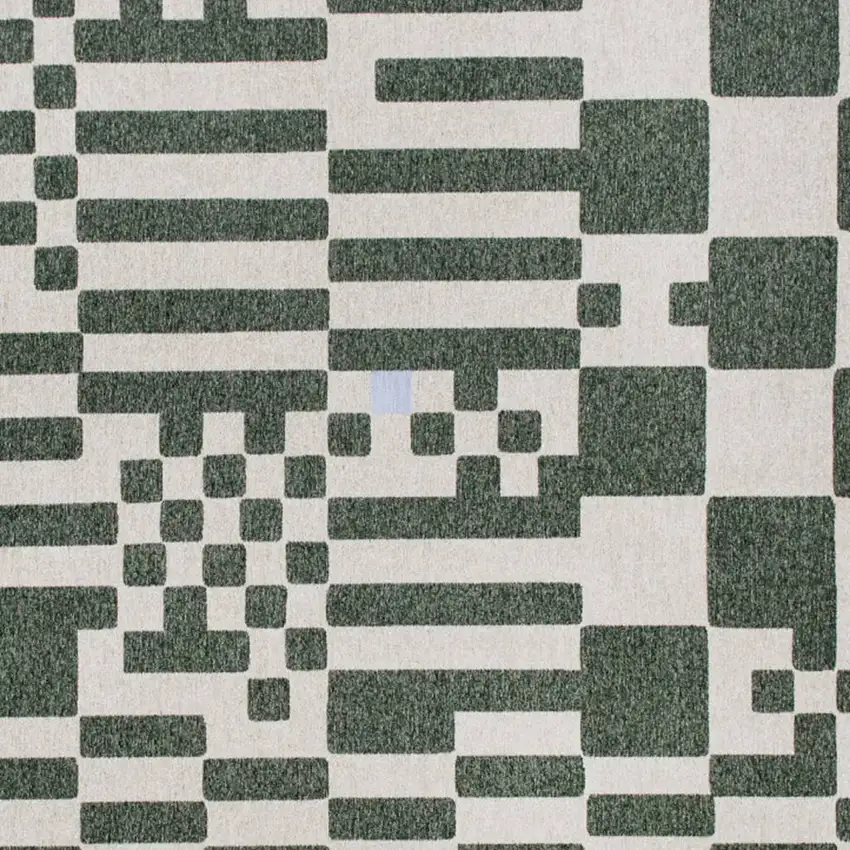 Green And Orange Geometric Washable Area Rug Photo 3