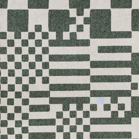 Green And Orange Geometric Washable Area Rug Photo 9