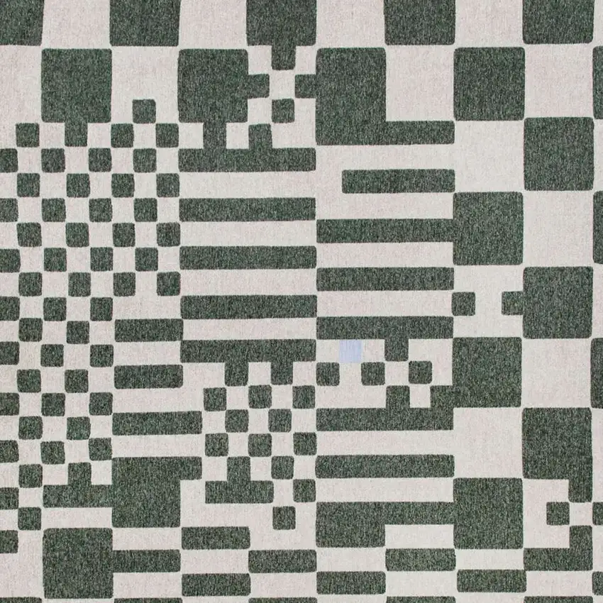 Green And Orange Geometric Washable Area Rug Photo 4