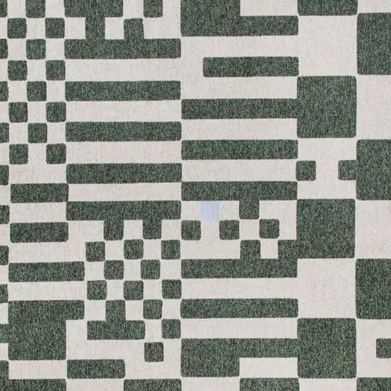 Green And Orange Geometric ,Washable, Area Rug Photo 3