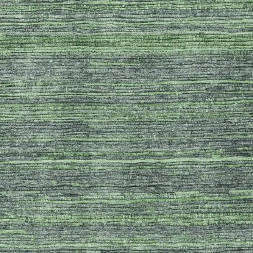 Green And Pale Aqua Striped Washable Indoor Outdoor Area Rug Photo 4