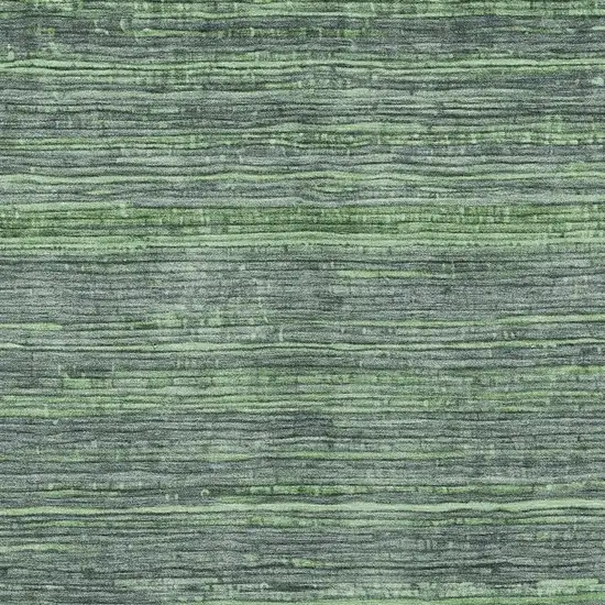Green And Pale Aqua Striped Washable Indoor Outdoor Area Rug Photo 4