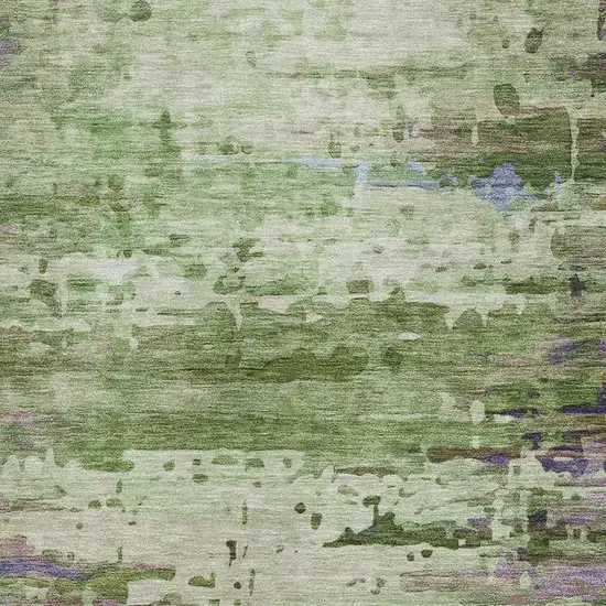 Green And Purple Abstract Washable Area Rug With UV Protection Photo 3