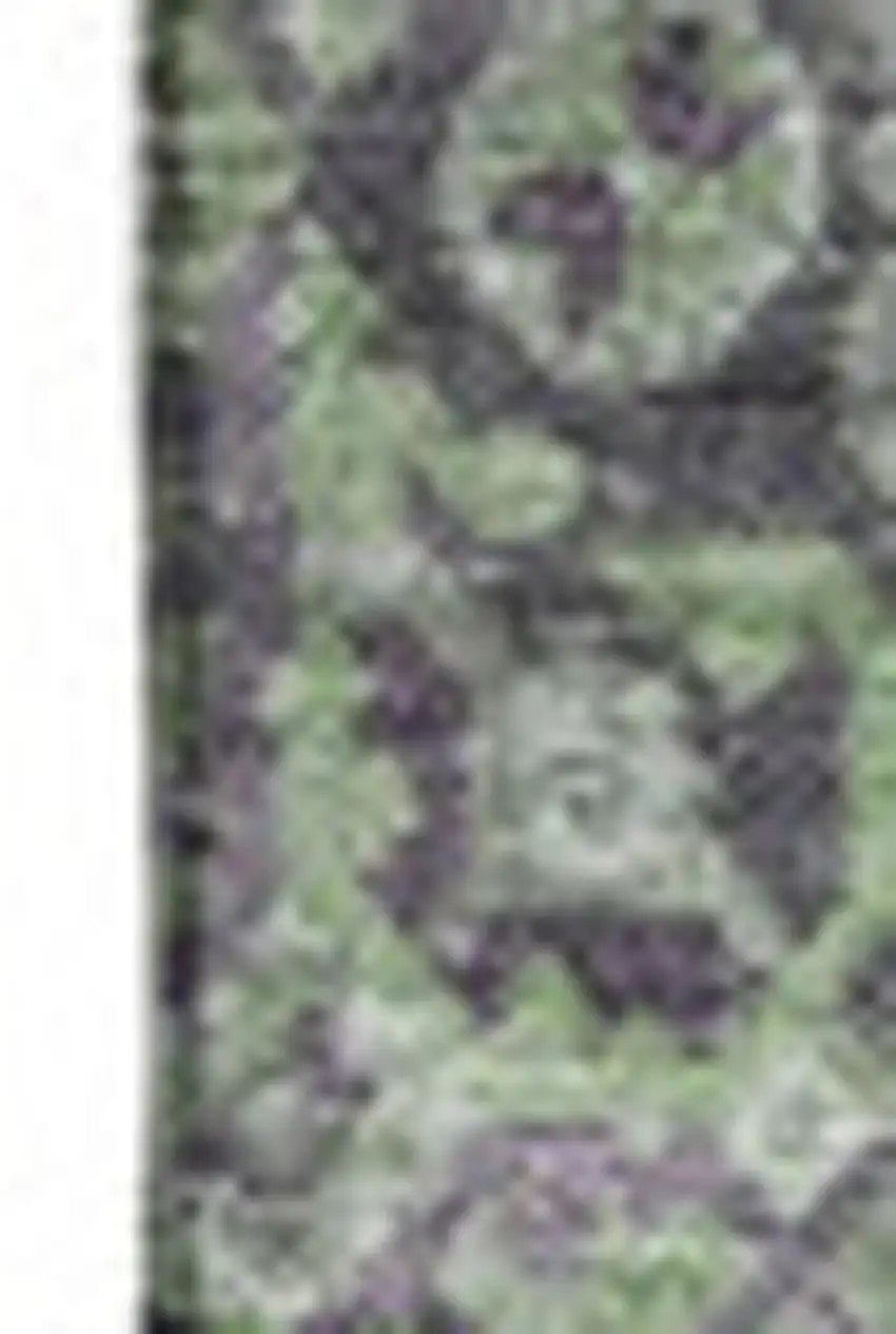 Green And Purple Patchwork Washable Area Rug With UV Protection Photo 3