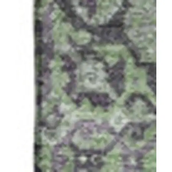 Green And Purple Patchwork Washable Area Rug With UV Protection Photo 3