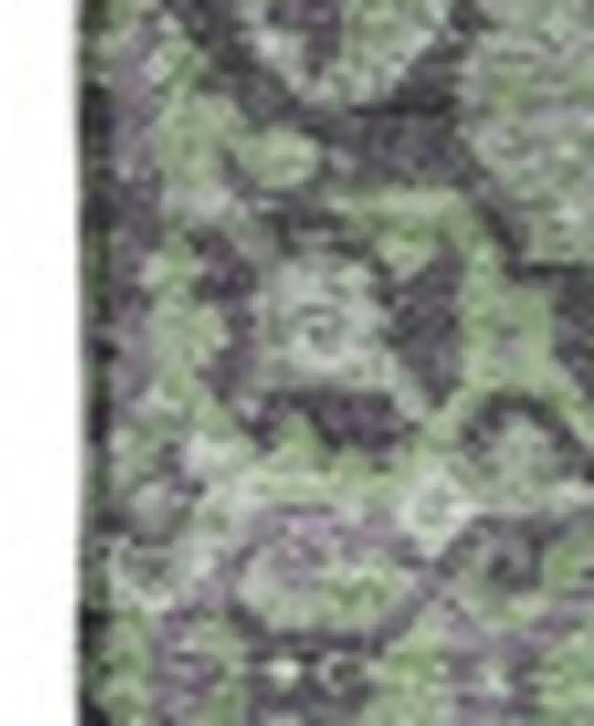 Green And Purple Patchwork Washable Area Rug With UV Protection Photo 3