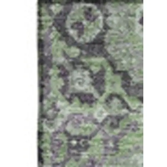 Green And Purple Patchwork Washable Area Rug With UV Protection Photo 3