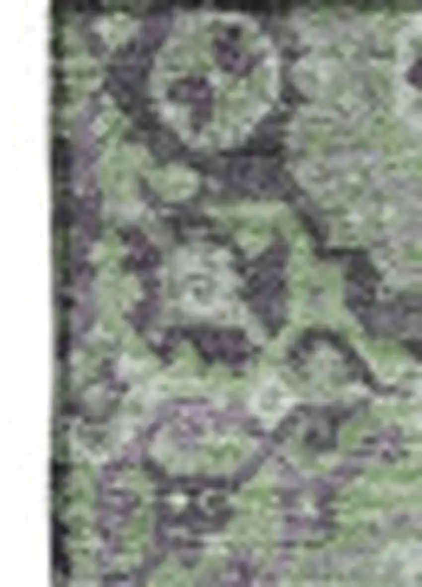 Green And Purple Patchwork Washable Area Rug With UV Protection Photo 3