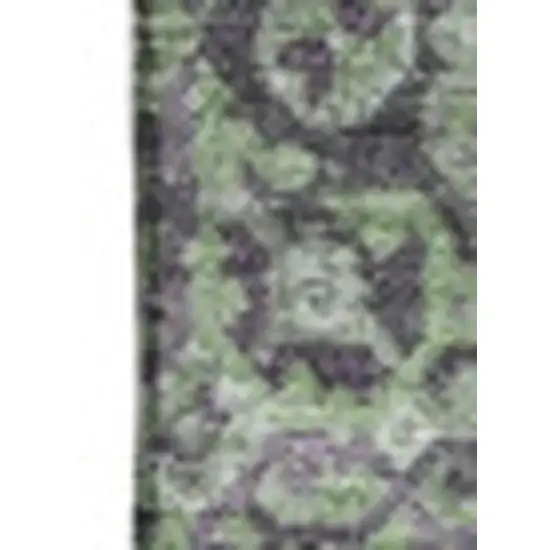 Green And Purple Patchwork Washable Area Rug With UV Protection Photo 3