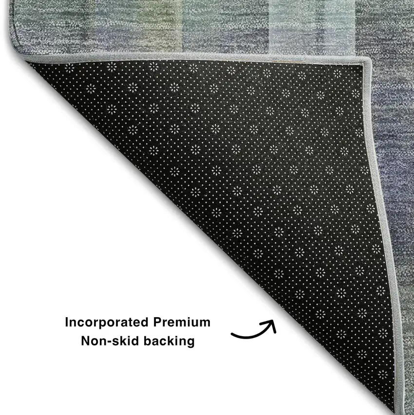 Green And Purple Plaid Washable Area Rug With UV Protection Photo 7