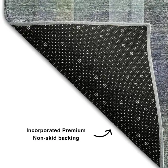 Green And Purple Plaid Washable Area Rug With UV Protection Photo 6