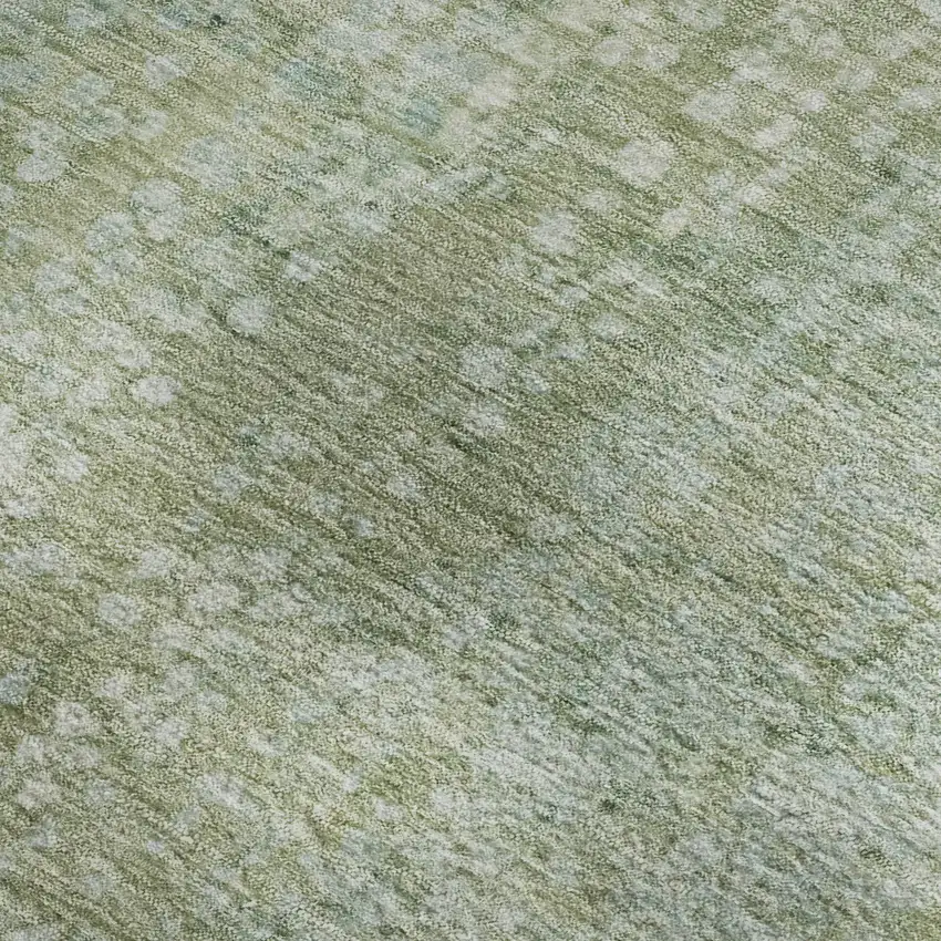 Green And Sage Abstract Washable Area Rug With UV Protection Photo 3