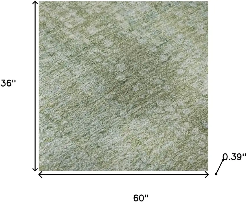 Green And Sage Abstract Washable Area Rug With UV Protection Photo 8
