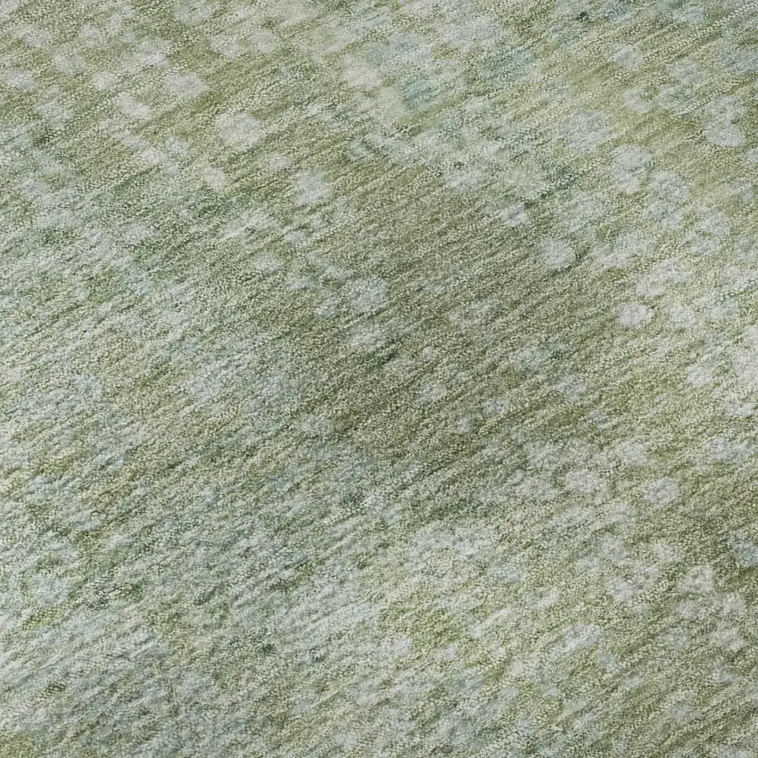 Green And Sage Abstract Washable Area Rug With UV Protection Photo 3