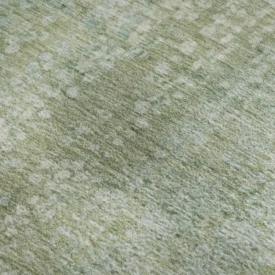 Green And Sage Abstract Washable Area Rug With UV Protection Photo 3