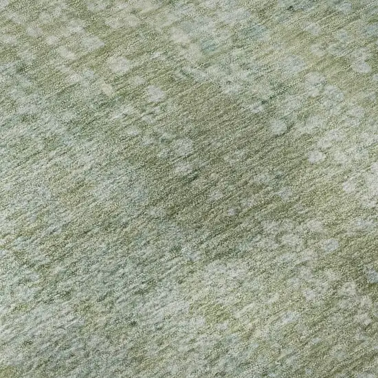 Green And Sage Abstract Washable Area Rug With UV Protection Photo 1