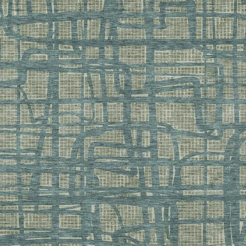 Green And Sage Abstract Washable Indoor Outdoor Area Rug Photo 3