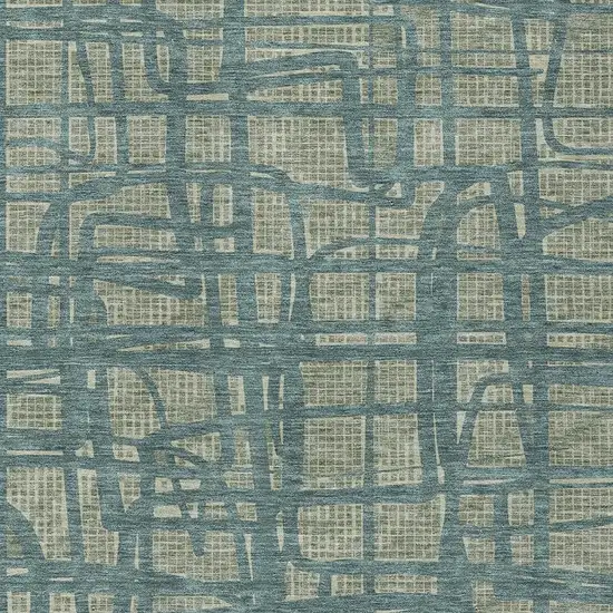 Green And Sage Abstract Washable Indoor Outdoor Area Rug Photo 3