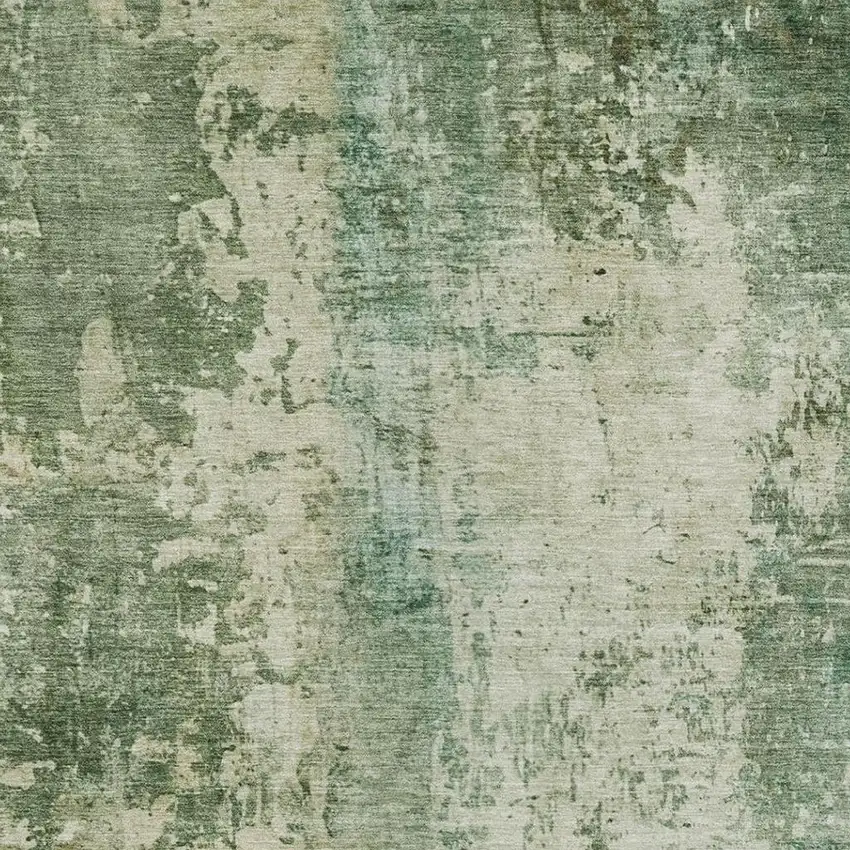Green And Sage Abstract Washable Indoor Outdoor Area Rug Photo 4