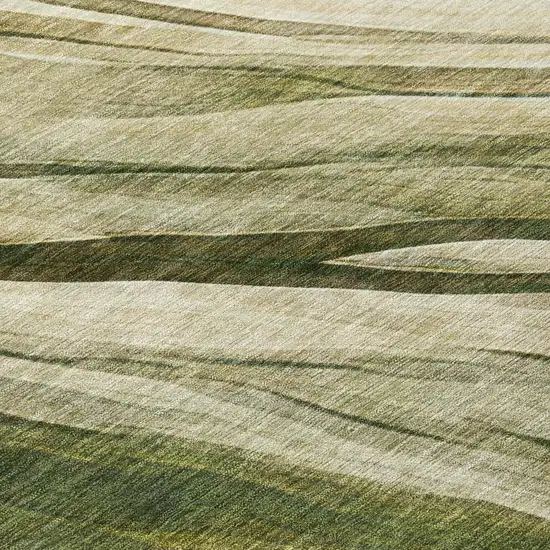 Green And Sage Abstract Washable Indoor Outdoor Area Rug Photo 4